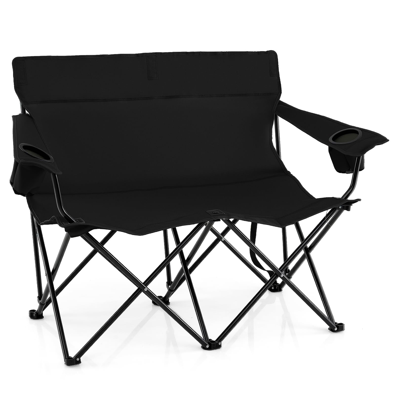 Tangkula 2 Person Camping Chair with Cup Holders